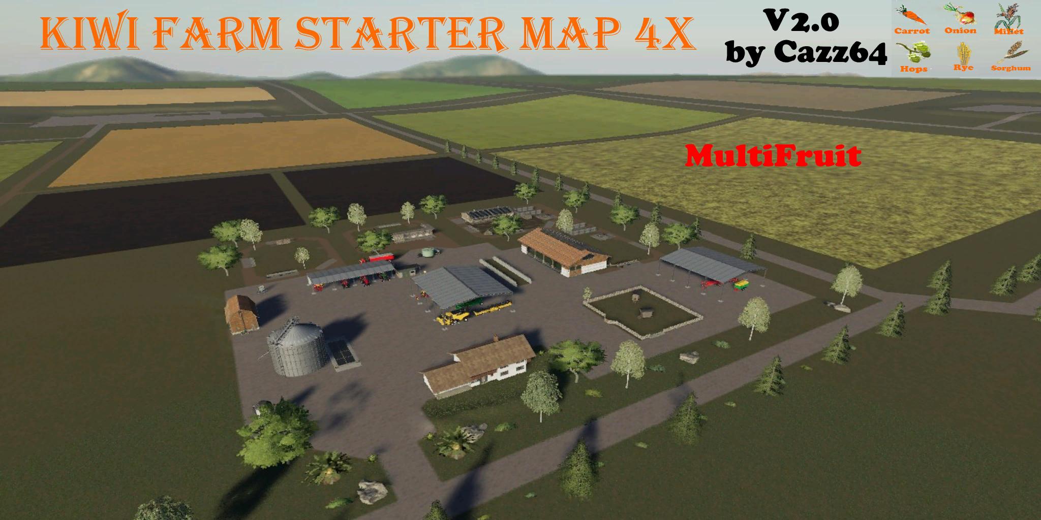 Kiwi Farm Starter Map 4x Multi Fruit V20 Fs19 Farming Simulator 22 3784