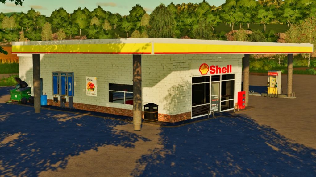 Fs22 Mods Shell Stacja paliw Shell v1.1 FS19 - FS25 Mody | FS22 Mody