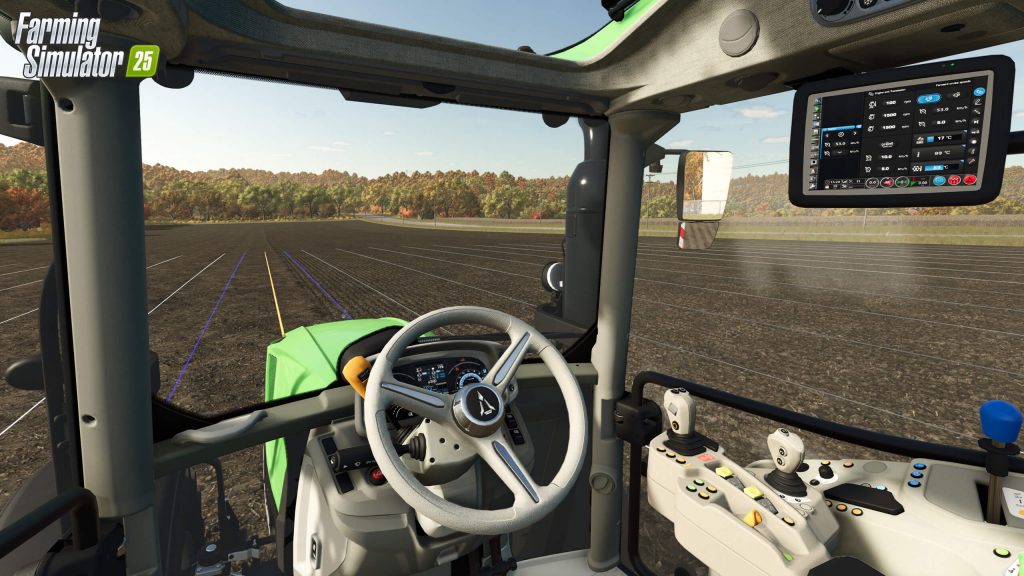 Korzystanie z pomocy AI lub GPS (wspomaganie kierownicy) w Farming Simulator 25 